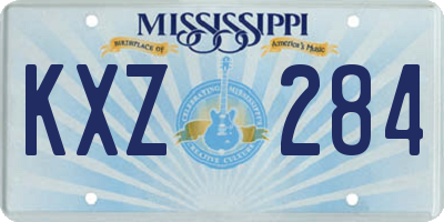 MS license plate KXZ284