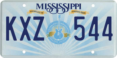 MS license plate KXZ544