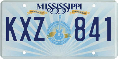 MS license plate KXZ841