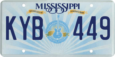 MS license plate KYB449