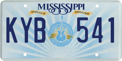 MS license plate KYB541
