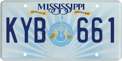 MS license plate KYB661
