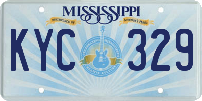 MS license plate KYC329