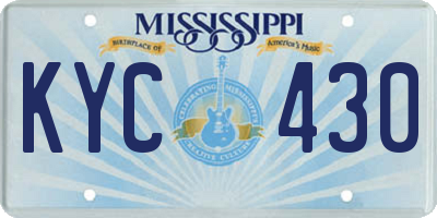 MS license plate KYC430