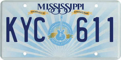 MS license plate KYC611
