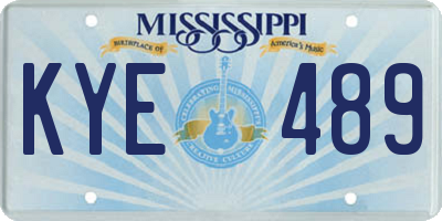 MS license plate KYE489