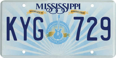 MS license plate KYG729