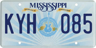 MS license plate KYH085
