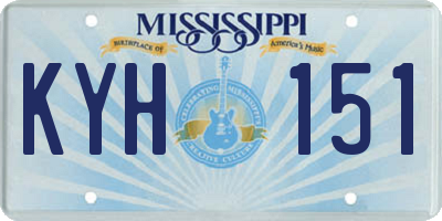 MS license plate KYH151