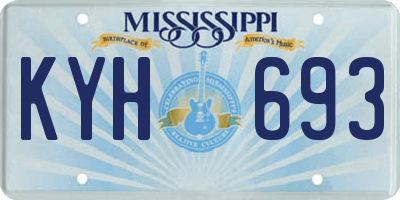 MS license plate KYH693