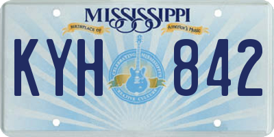MS license plate KYH842