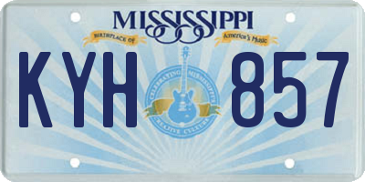 MS license plate KYH857