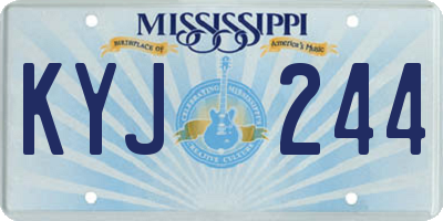 MS license plate KYJ244