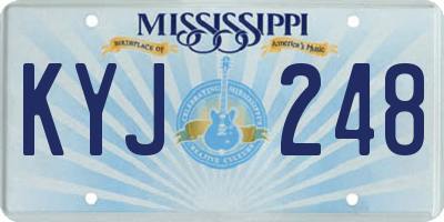 MS license plate KYJ248