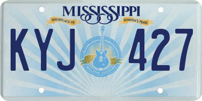 MS license plate KYJ427