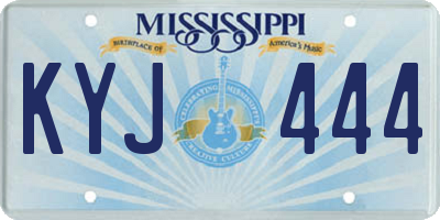 MS license plate KYJ444