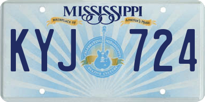 MS license plate KYJ724