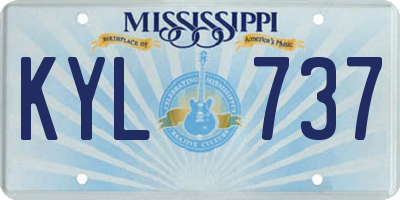 MS license plate KYL737