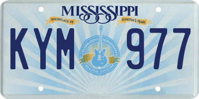 MS license plate KYM977