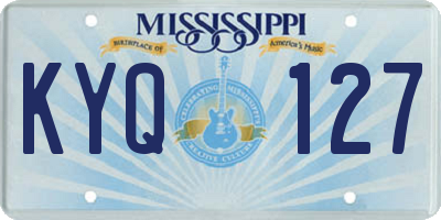 MS license plate KYQ127