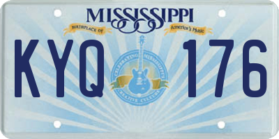 MS license plate KYQ176
