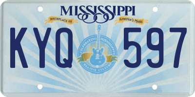 MS license plate KYQ597