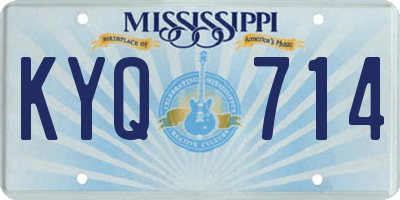 MS license plate KYQ714