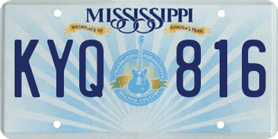 MS license plate KYQ816