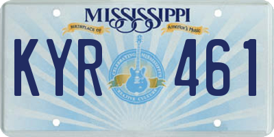 MS license plate KYR461