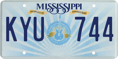 MS license plate KYU744