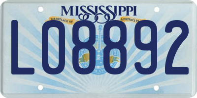 MS license plate L08892