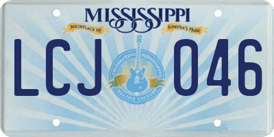 MS license plate LCJ046