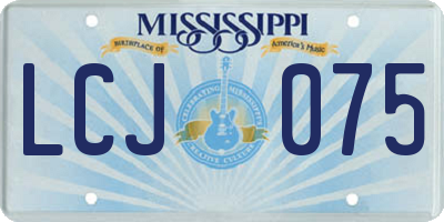 MS license plate LCJ075