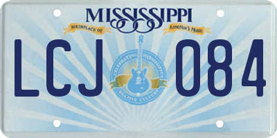 MS license plate LCJ084