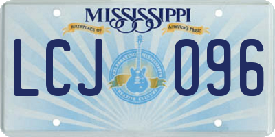MS license plate LCJ096