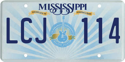 MS license plate LCJ114