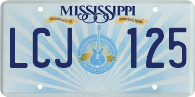 MS license plate LCJ125