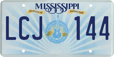 MS license plate LCJ144