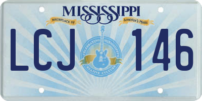 MS license plate LCJ146