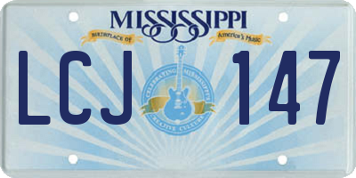 MS license plate LCJ147