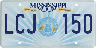 MS license plate LCJ150