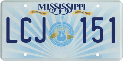 MS license plate LCJ151