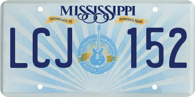 MS license plate LCJ152
