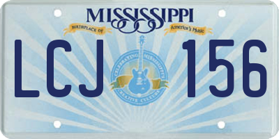 MS license plate LCJ156