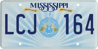 MS license plate LCJ164
