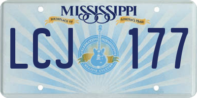 MS license plate LCJ177