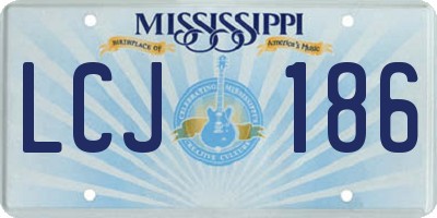 MS license plate LCJ186