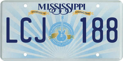 MS license plate LCJ188