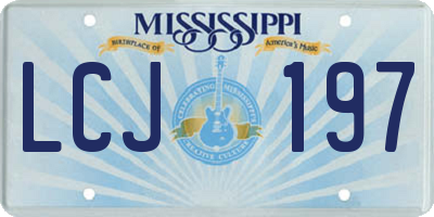 MS license plate LCJ197