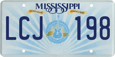 MS license plate LCJ198